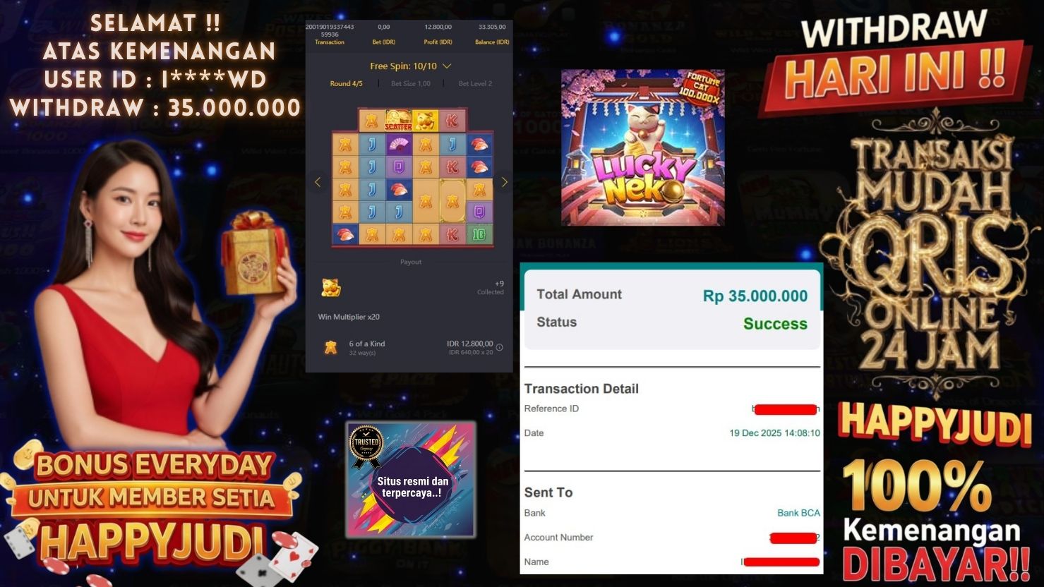 HAPPYJUDI JACKPOT SLOT LUCKY NEKO